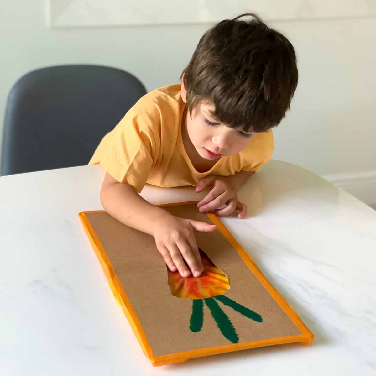 orange color activity for kindergarten
