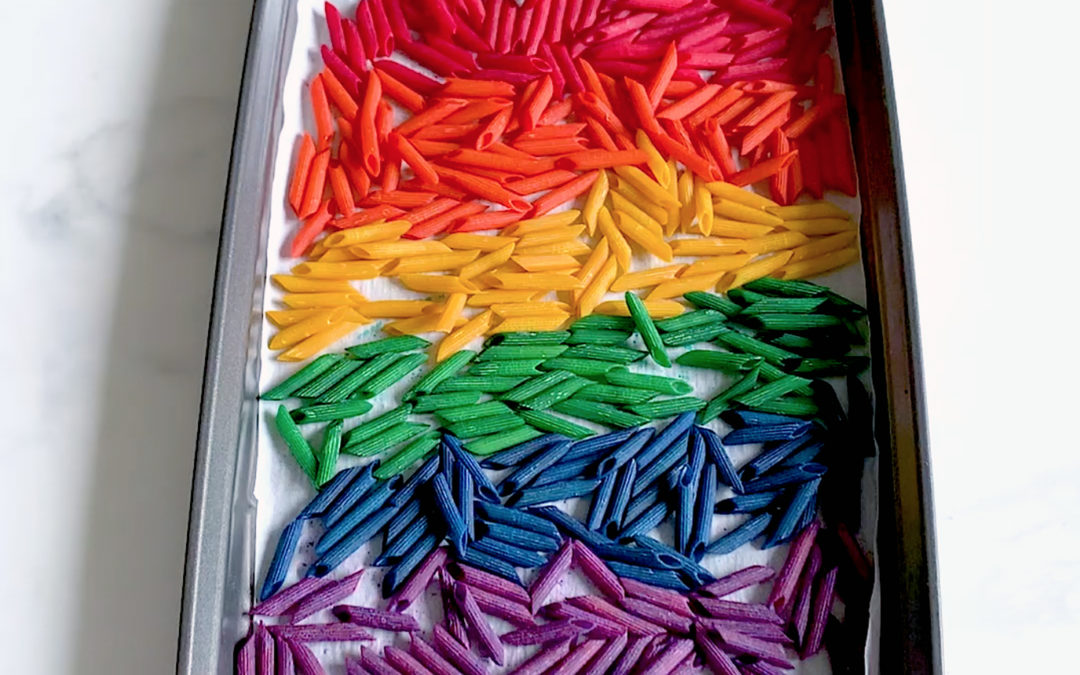 How to Dye Pasta Bright Colors for Sensory Play