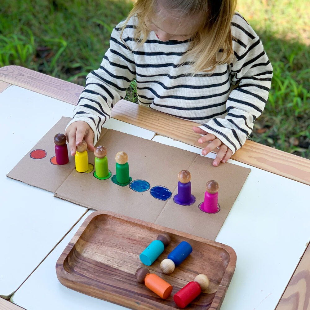 Peg People Color Matching Game