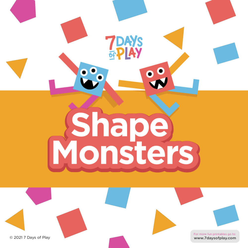 printable shape activity monster shape craft