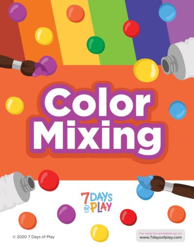 color mixing printable worksheet for kids