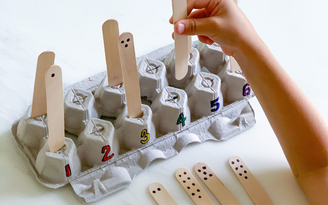 DIY Egg Carton Number Matching Game
