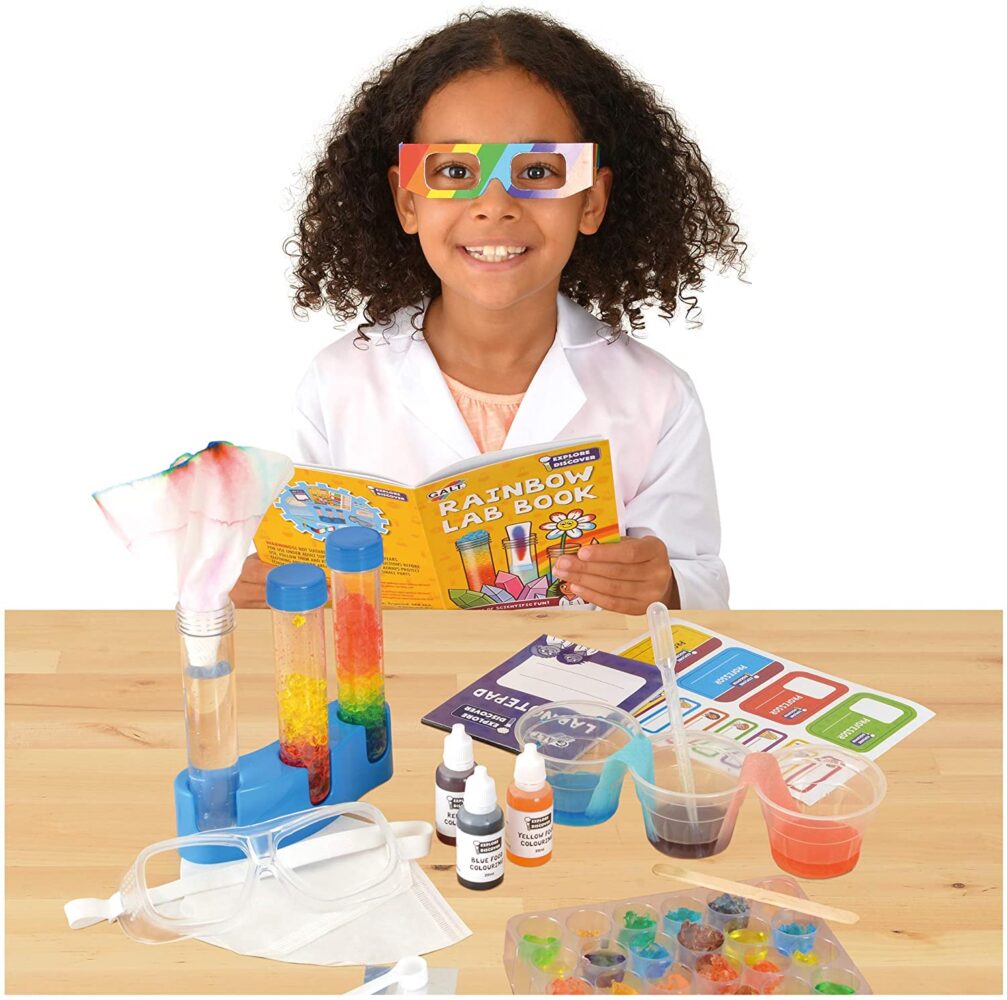 rainbow science experiment chemical reactions for kids