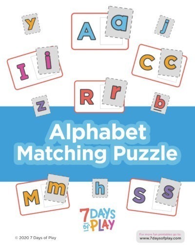 Alphabet Matching Puzzle - Free Printable