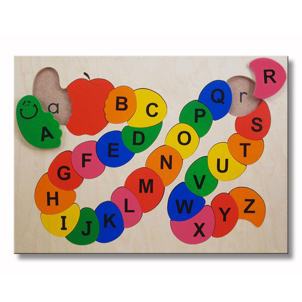 alphabet matching game puzzle worm