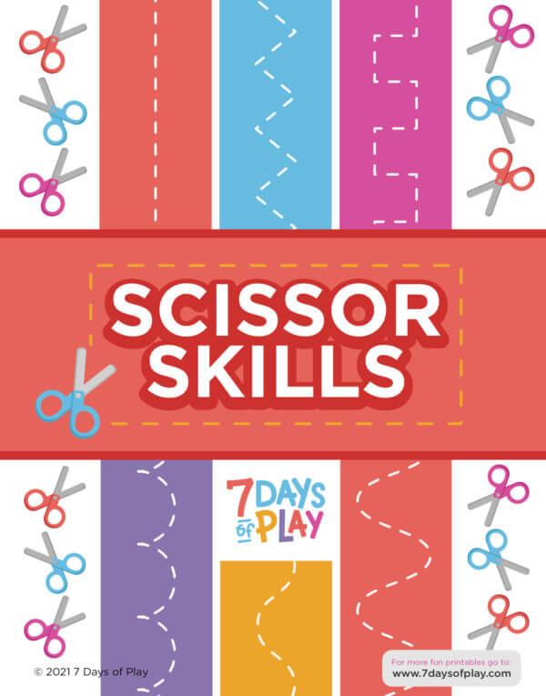 scissor skill activity printable for fine motor skills