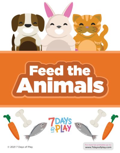 feed the animals printable activity worksheet fine motor skills for toddlers and preschool