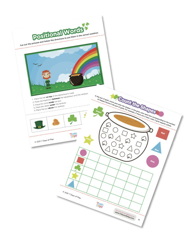 st. patrick's day printable activity pages