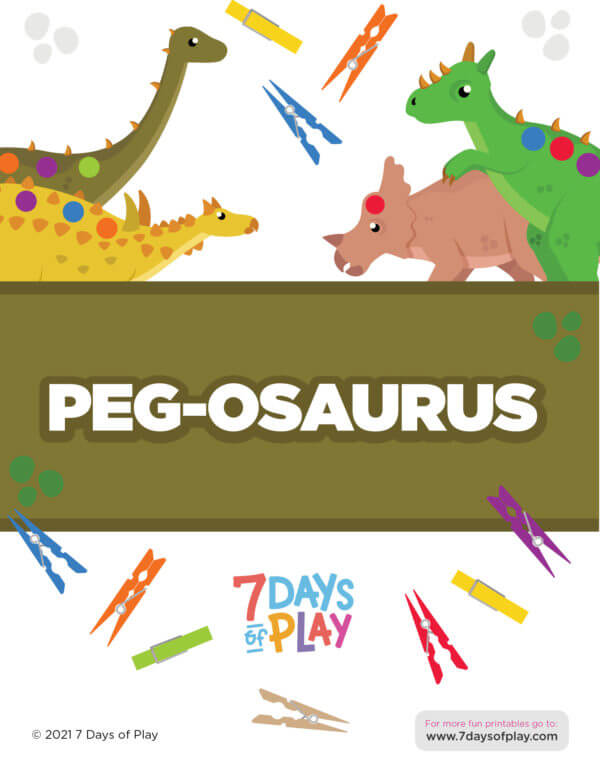 dinosaur activity printable fine motor skills color recognition counting