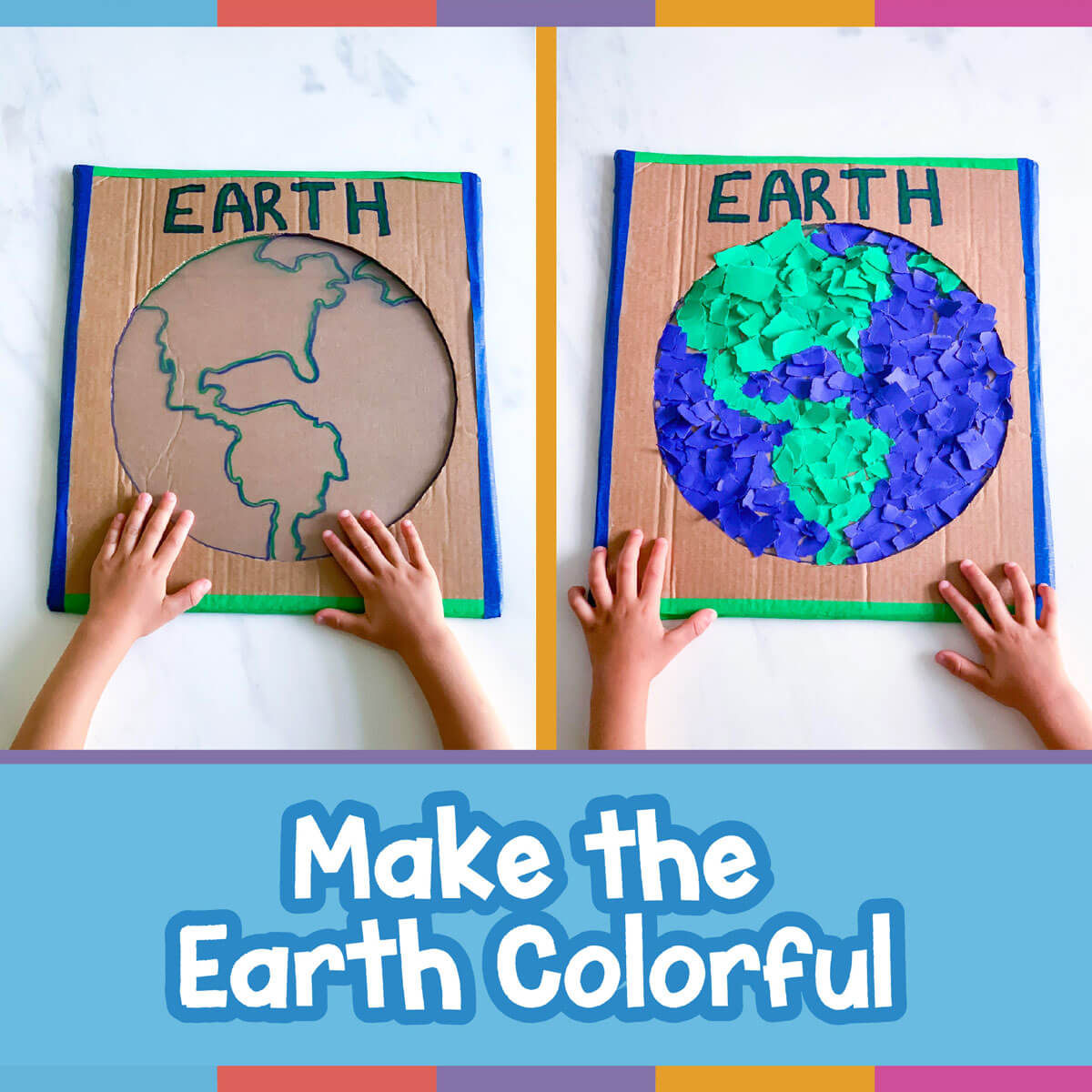 Earth Day Craft for Kids – Earth Collage