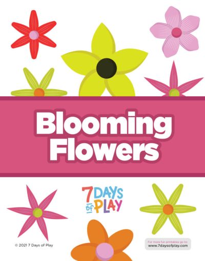 blooming paper flower free printable