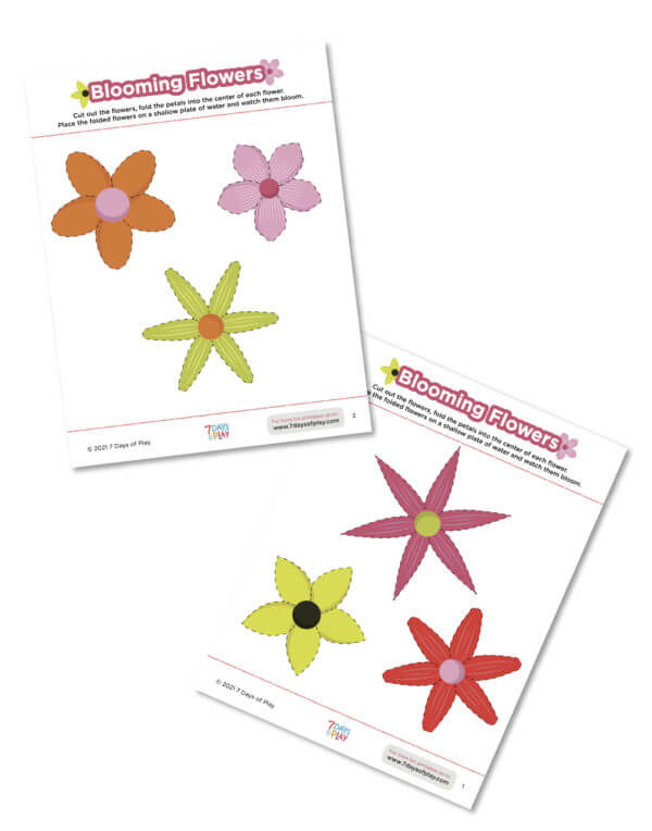 blooming paper flower free printable