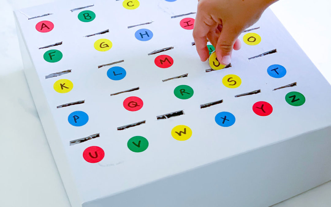 Alphabet Learning – DIY Matching Game with Coins