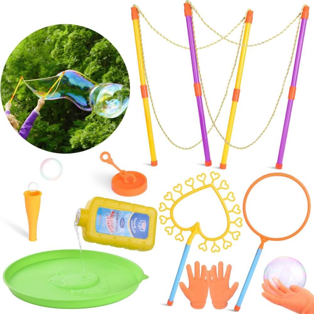 outdoor play bubble making set