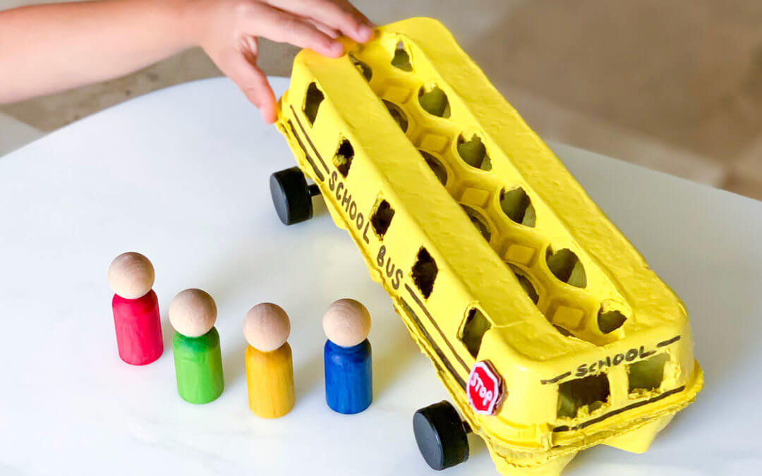 School Bus Craft – Amazing Way to Use an Egg Carton