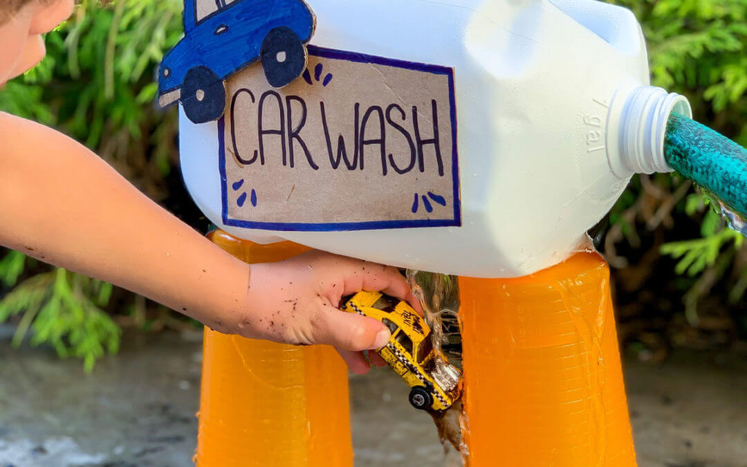 Water Activity for Toddlers – Milk Jug Car Wash