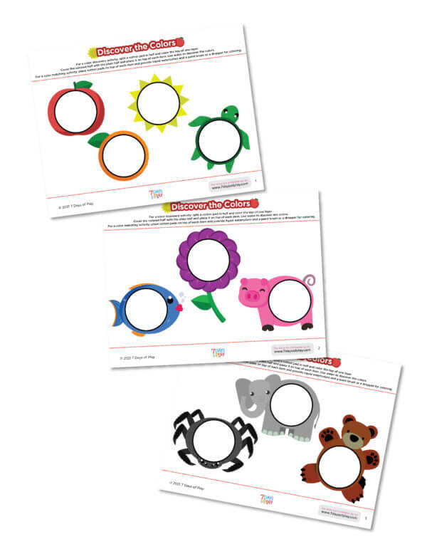 discover the colors worksheet printable color matching