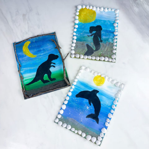 Stencil Art for Kids - Beautiful Process and Texture - 7 Days of Play