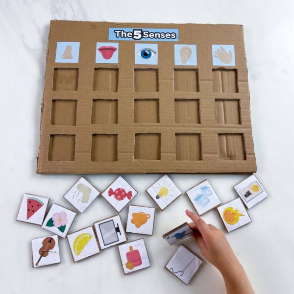 5 senses activity for kids diy puzzle