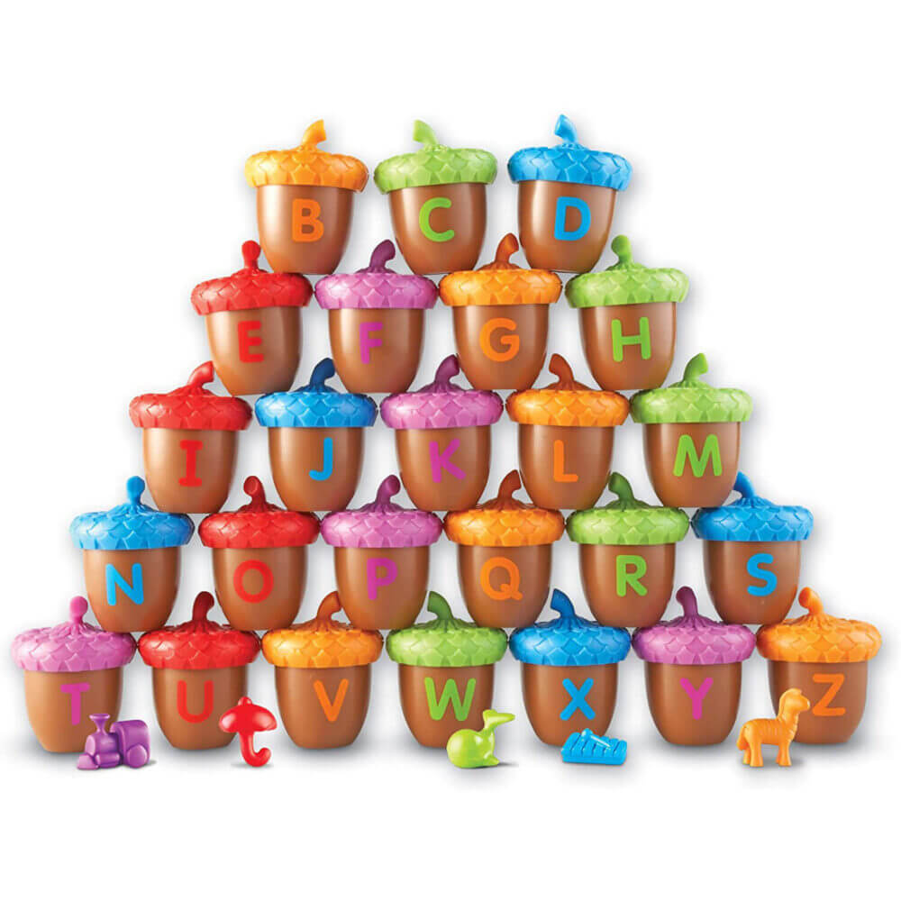 fall themed gift toy acorn alphabet learning