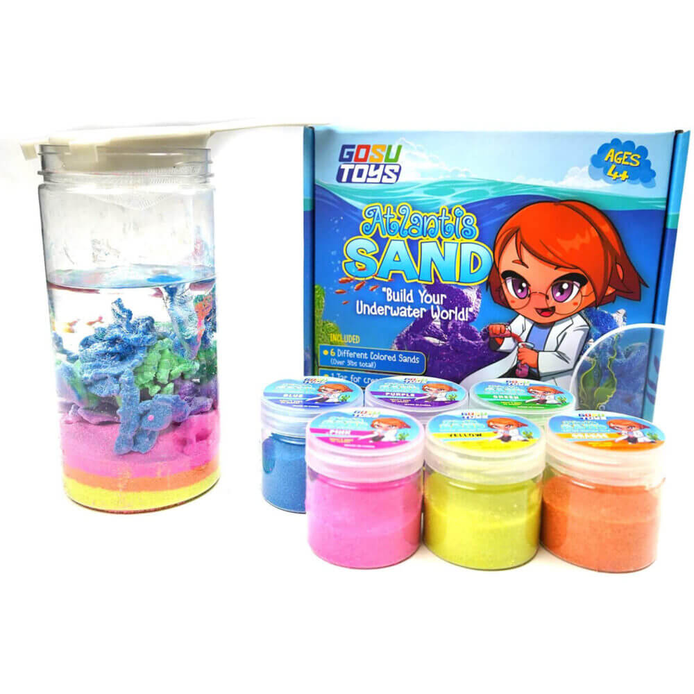 sensory play hydrophobic sand