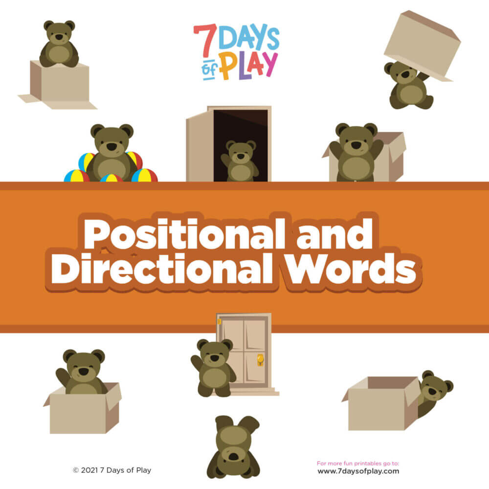 Positional Words For Kindergarten And Preschoolers 7 Days Of Play