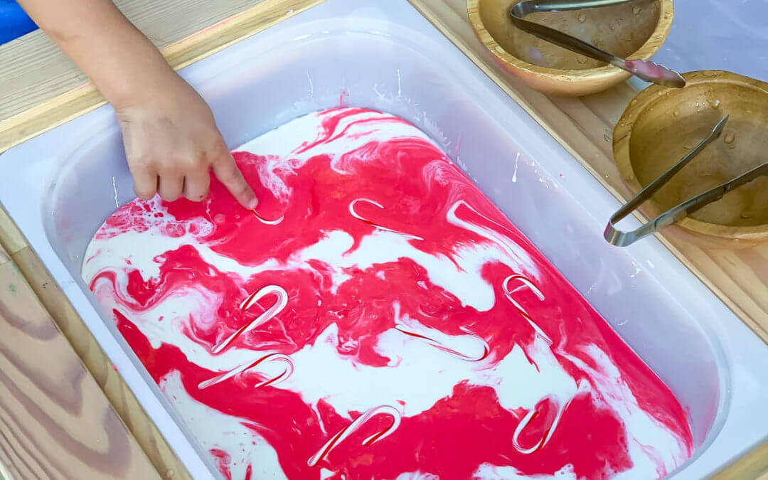 Christmas Sensory Activity – How to Make Candy Cane Oobleck