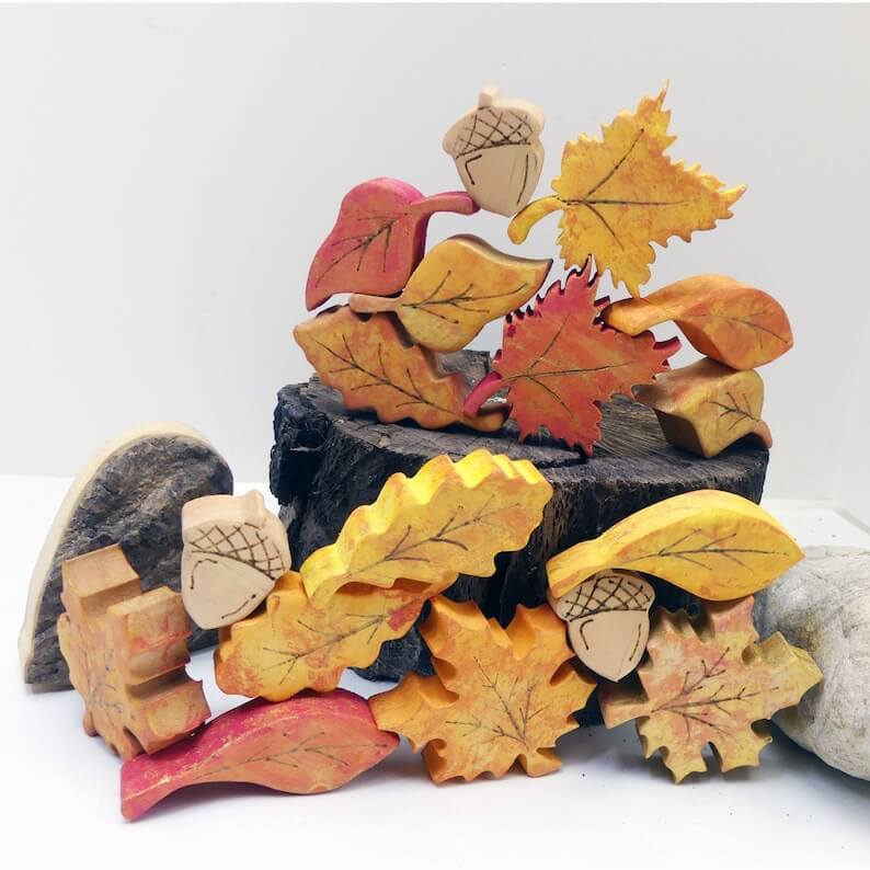 fall themed stacking toys gift autumn