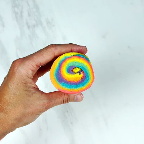Making Play Dough into Beautiful Rainbow Swirls