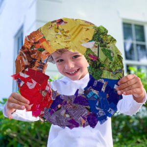 Wreath Craft – Genius Re-Use of Old, Colorful Magazines