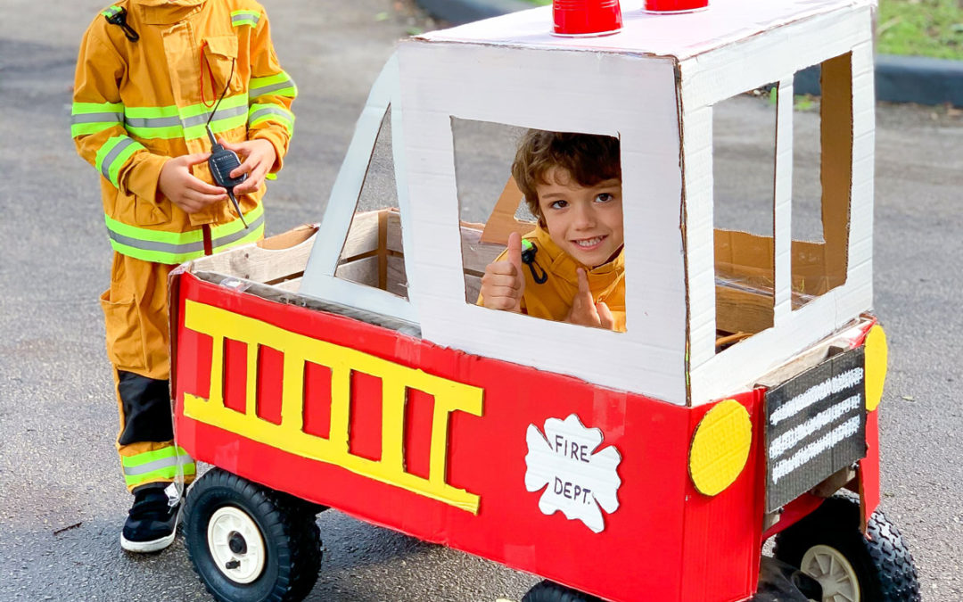 DIY Firefighter Costume – How to Make a Fire Truck