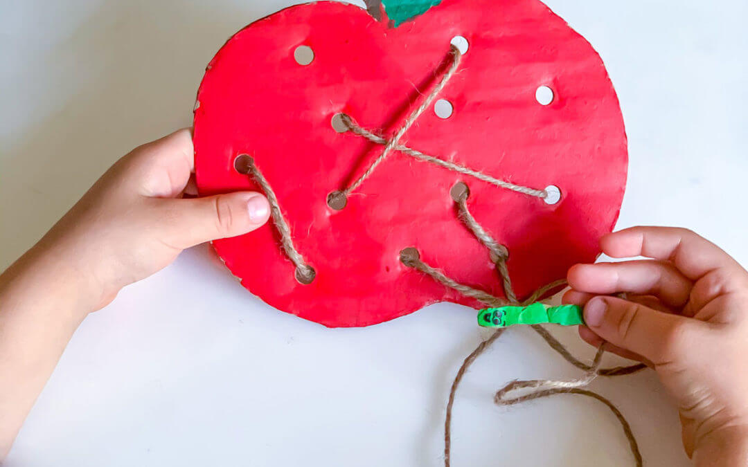 Lacing Activity – How to Make a Toy for Preschoolers