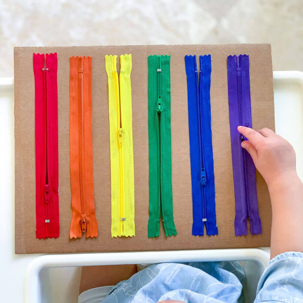 Life Skill Activity for Toddlers – DIY Zipper Board