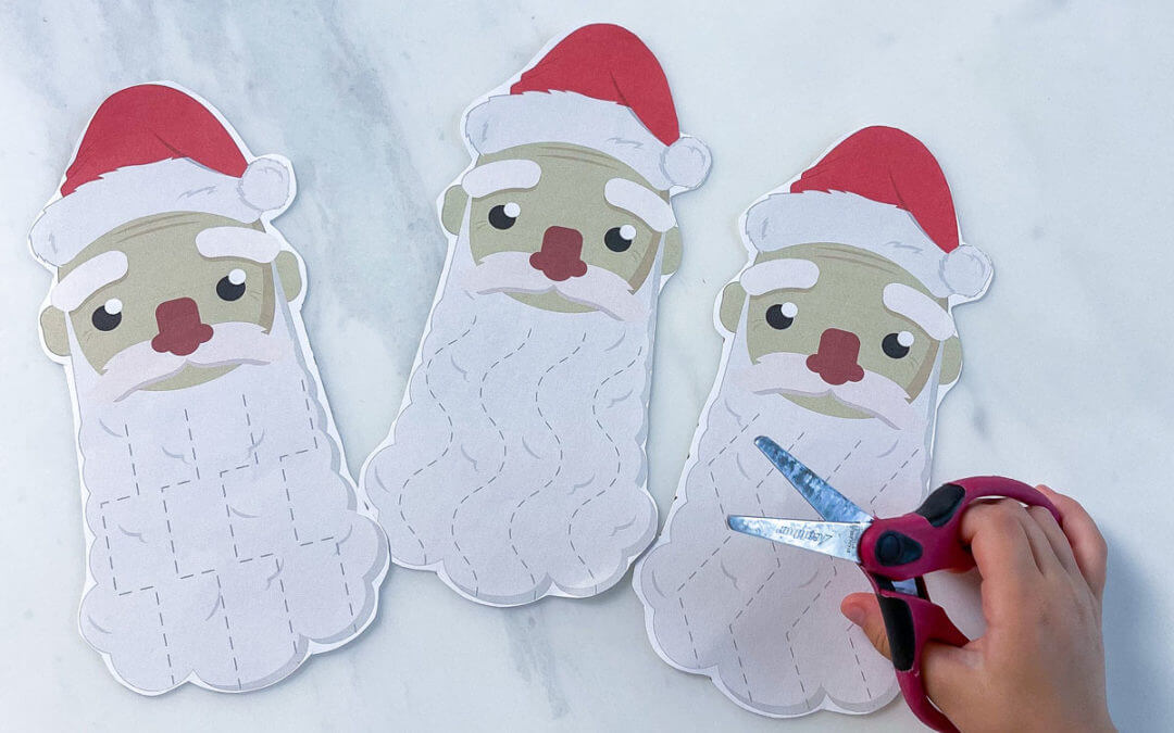 Christmas Cutting Activity – Free Printable Trim Santa’s Beard
