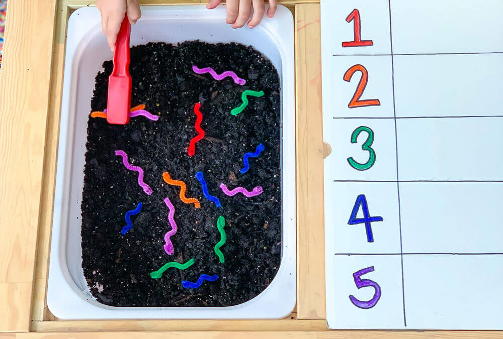 Counting Activity for Preschoolers: Fun Magnetic Worm Game