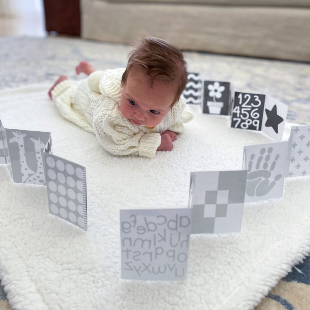 Black and White Patterns for Babies – Printable Cards