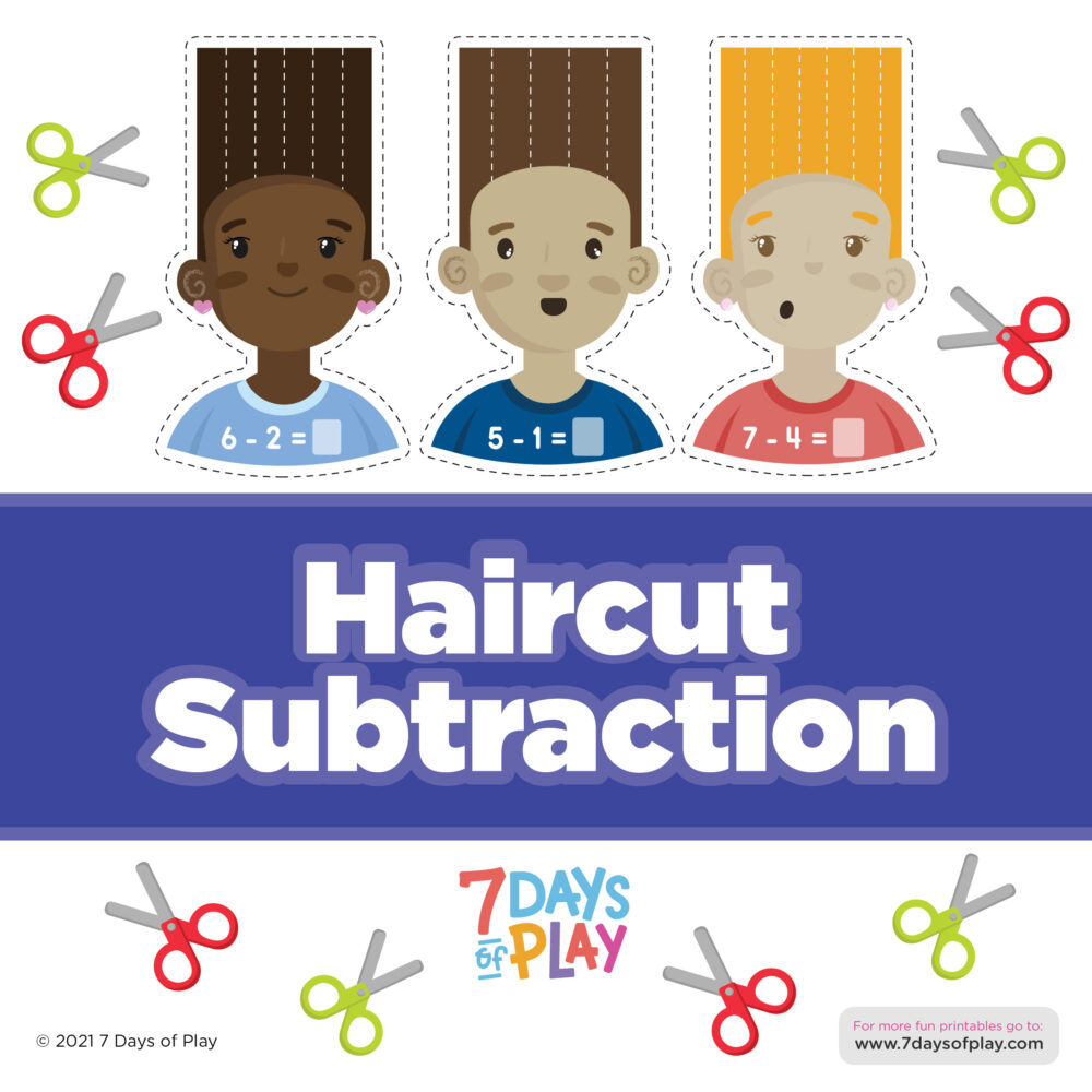 simple subtraction free printable activity for kids