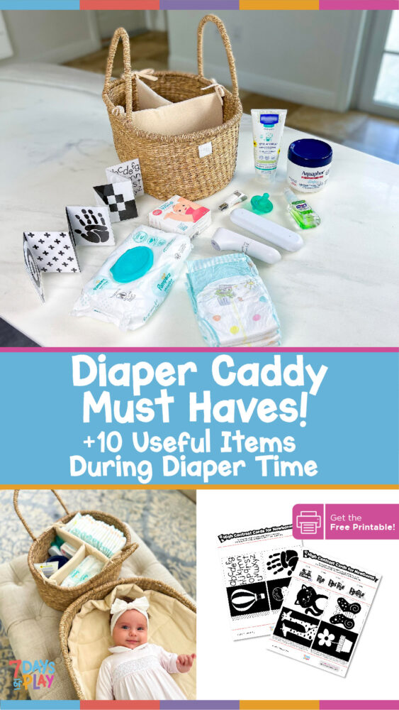 What to Put in Diaper Caddy? List of 11 Helpful Items! 7 Days of Play