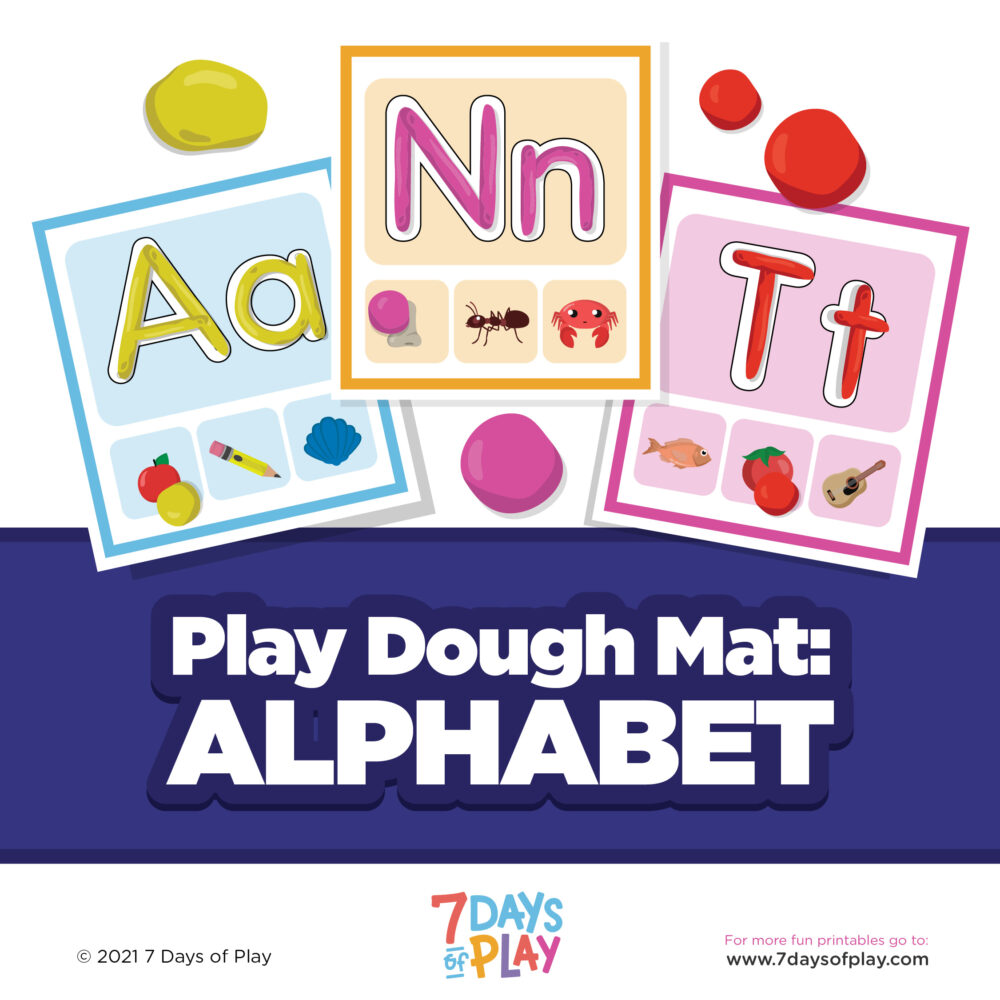 Learn the alphabet while playing with play dough with this fun set of printable play dough mats! Each page is all about building a letter out of play dough with an opportunity to practice phonics!