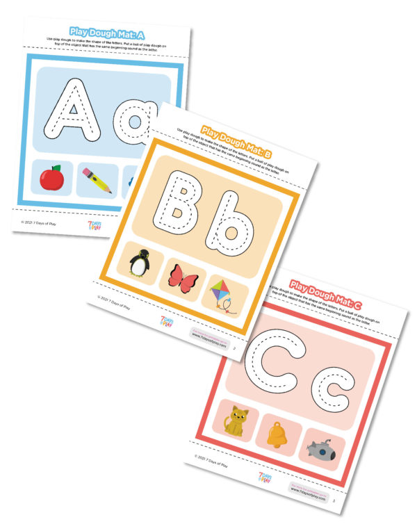 Learn the alphabet while playing with play dough with this fun set of printable play dough mats! Each page is all about building a letter out of play dough with an opportunity to practice phonics!