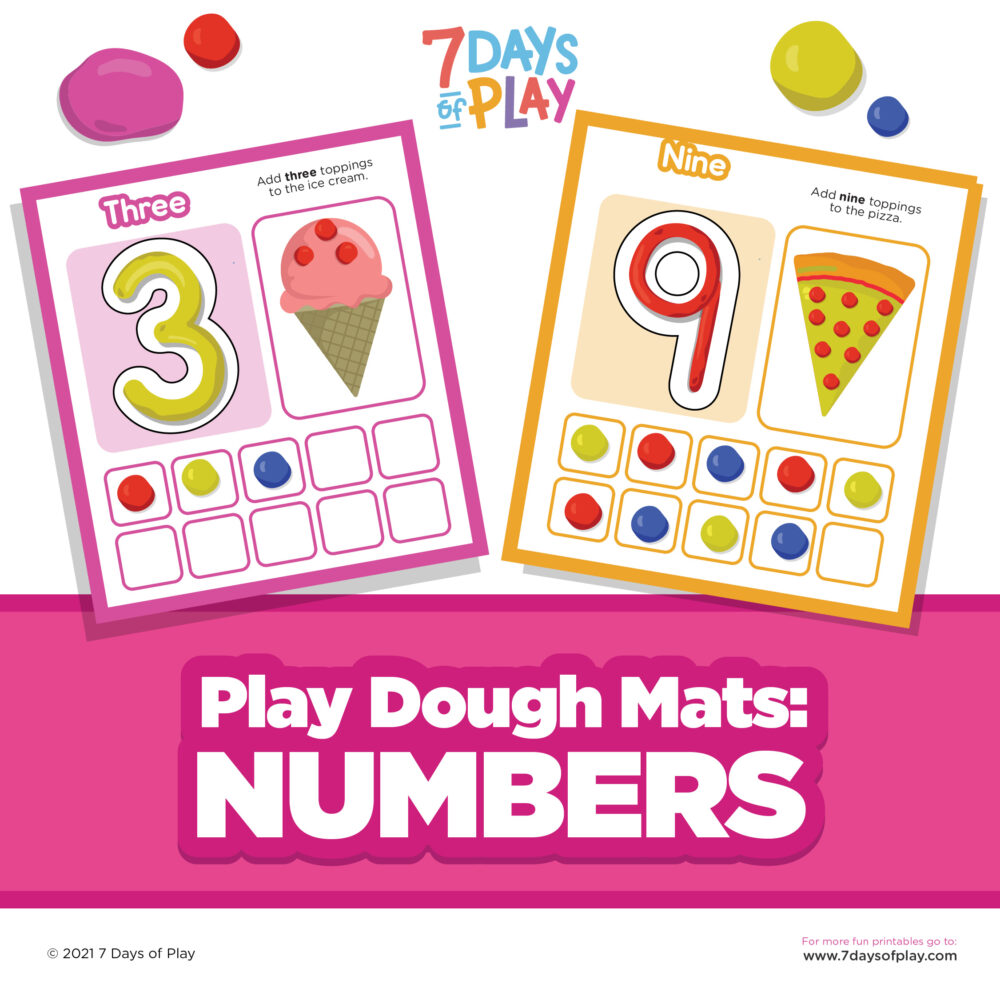 Play Dough Mats: Numbers