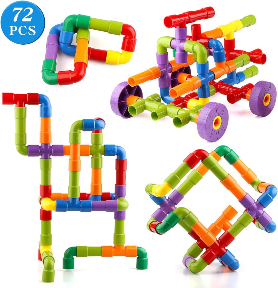 stem building toys tubes