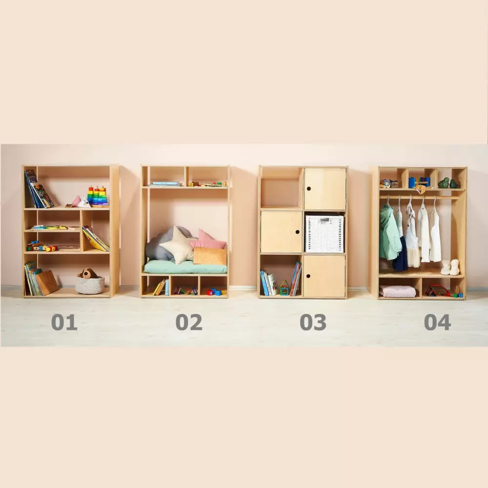 montessori play shelves rotation