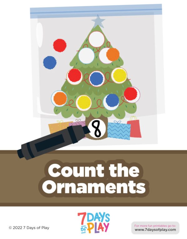 Count the Ornaments Printable Activity