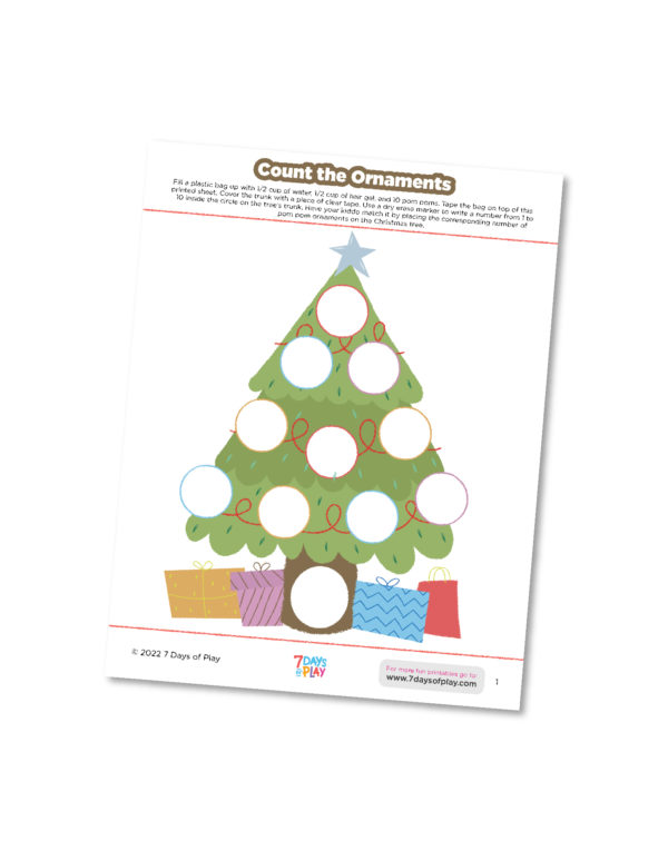 Count the Ornaments Printable Activity