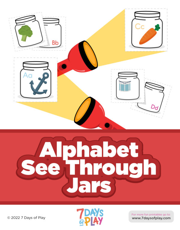 Alphabet See Through Jars