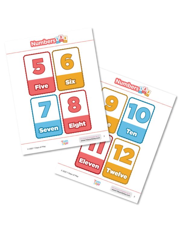 Number Flashcards 1-20 Free Printable