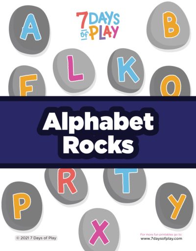 Alphabet rocks free printable activity