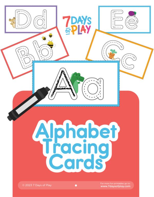 Alphabet Tracing Cards - Fun Printable
