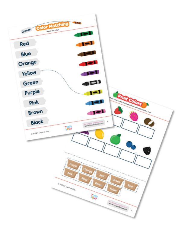 Recognizing Color Words Printable